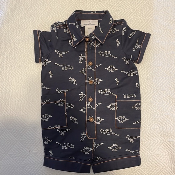New with tags Tommy Bahamas dinosaur onesie with matching hat. - Picture 2 of 3